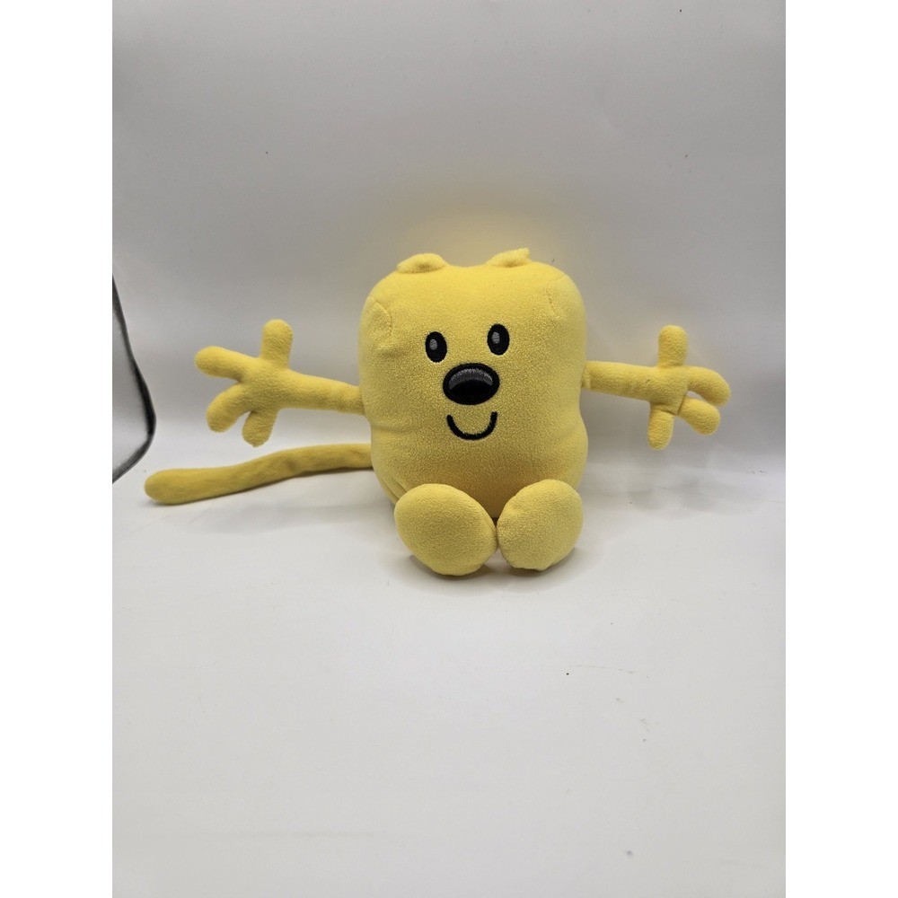Ty Wow Wow Wubbzy 7" Plush Nick Jr Yellow Stuffed Toy Bendy Tail Beanie Babies
